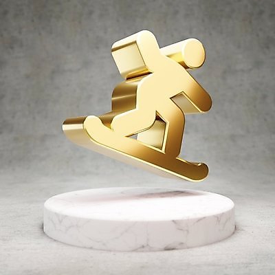 JPG 해외이미지 일러스트 사람모양 사람없음 3D 디지털 금색 스노우보드 황금 심볼 광택 해외일러스트 모양 컬러 보드_스포츠 디지털합성 파일형식 이미지허브