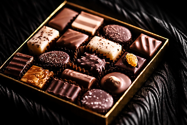 포토 JPG 해외이미지 검은배경 디저트 사람없음 상자 초콜릿 여러개 해외포토 음식 다수 백그라운드 검은색 파일형식 이미지허브