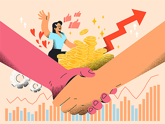 손 여자 화살표 일러스트 그래프 악수 한명 상반신 성인 신체부위 경제 동전 주황색 하트 최고 재테크 톱니바퀴 상승 금화 손인사 손모양 수익 동전탑 투자자 펀드 성인여자한명만 국내일러스트 AI파일 모양 1 컬러 컨셉 돈 사람 손짓 금융 쌓기 인사 황금 투자 여자한명만 성인여자만 파일형식 벡터 손_신체부위