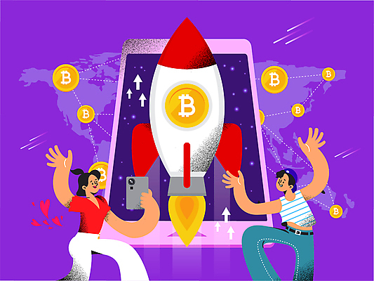 여자 남자 화살표 세계지도 일러스트 들기 상반신 성인 두명 경제 스마트폰 보라색 만세 로켓 하트 유성 재테크 상승 로켓발사 성인만 가상화폐 국내일러스트 AI파일 모양 컬러 컨셉 지도 돈 모션 사람 금융 핸드폰 스마트기기 세계 발사 파일형식 벡터