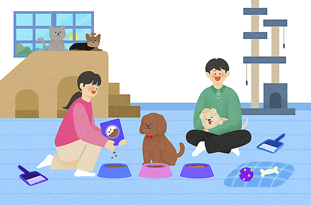 전신 PSD 여자 남자 반려견 여러마리 일러스트 창문 방석 사랑 앉기 성인 두명 반려동물 장난감 고양이 붓기 강아지 무릎꿇기 빗자루 개밥그릇 개사료 돌봄 캣타워 성인만 반려묘 펫팸족 펫시터 돌봄서비스 국내일러스트 반려용품 동물 직업 그릇 감정 다수 포유류 모션 사람 개 먹이 청소도구 오브젝트 서비스 애견용품 신조어 파일형식