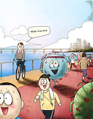 전신 PSD 구름 공원 여자 남자 이어폰 말풍선 일러스트 하늘 빌딩 여러명 상반신 성인 건물 일상 울타리 수건 달리기 조깅 운동 자전거 도시 머리띠 승차 강가 사회이슈 공생 공존 몬스터 가교 성인만 코로나바이러스 생활방역 땀흘리기 델타변이바이러스 위드코로나 국내일러스트 자연요소 건축물 공공시설 음향기기 다수 컨셉 장신구 모션 건강 사람 라이프 담장 강 위생용품 바이크 바이러스 방역 파일형식