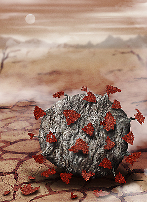 PSD 일러스트 하늘 산 건조 사람없음 갈색 죽음 균열 바이러스 끝 연기 땅 사회이슈 가뭄 죽은나무 소멸 코로나바이러스 델타변이바이러스 국내일러스트 나무 컬러 컨셉 모션 날씨 파일형식