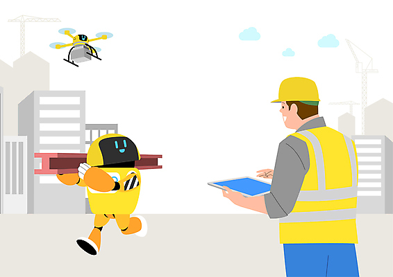 남자 건축 일러스트 공사 한명 들기 상반신 성인 태블릿 건설현장 안전모 드론 안전조끼 철근구조물 성인남자한명만 휴머노이드 건설근로자 AI_인공지능 국내일러스트 AI파일 직업 1 모션 건설업 사람 전자제품 스마트기기 구조물 헬멧 안전장비 로봇 남자한명만 성인남자만 파일형식 벡터