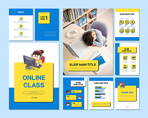 템플릿 여자 남자 어린이 엎드리기 말풍선 의자 비즈니스 그래프 소녀 소년 여러명 상반신 책 파란색 노트북 컴퓨터 세트 노란색 모니터 헤드셋 한국인 키보드 PPT 프레젠테이션 책상 문서템플릿 온라인강의 어린이만 9P 이미지템플릿 컬러 음향기기 가구 다수 모션 사람 동양인 전자제품 헤드폰 강의 파일형식 언택트