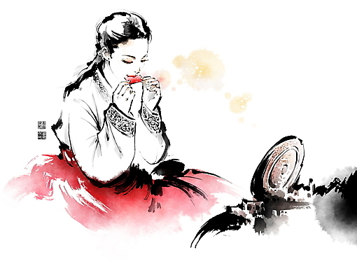 PSD 여자 일러스트 캘리그라피 붓터치 전통소품 한명 들기 앉기 상반신 성인 화장 화장품 거울 화장용품 한복 먹 동양화 입술 바르기 번짐 분첩 낙관 연지 성인여자한명만 국내일러스트 1 한국전통 전통 모션 서예 미술 사람 신체부위 뷰티 미용용품 전통의상 오브젝트 여자한명만 성인여자만 파일형식 효과