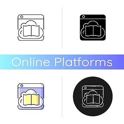 EPS 해외이미지 구름 교육 인터넷 일러스트 사람없음 책 디지털 플랫 전자책 도서관 서비스 구름모양 온라인 인터넷창 데이터베이스 해외일러스트 자연요소 모양 파일형식 벡터 구름_자연 이미지허브