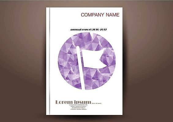 EPS 해외이미지 표지디자인 표지 북커버 일러스트 비즈니스 사람없음 책 보라색 깃발 원형 폴리곤 표지샘플 해외일러스트 도형 컬러 파일형식 벡터 이미지허브