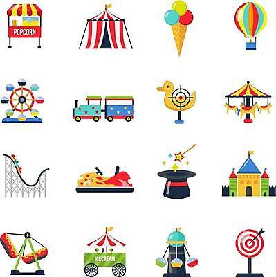 EPS 해외이미지 일러스트 사람없음 놀이공원 기차 열기구 성 과녁판 서커스 마술봉 사격 팝콘 대관람차 마술사모자 회전목마 콘아이스크림 롤러코스터 바이킹 범퍼카 아이스크림차 회전그네 해외일러스트 모자_잡화 건축물 육상교통 항공교통 아이스크림 대중교통 테마파크 놀이기구 마술도구 특수차량 아이스크림장사 파일형식 벡터 이미지허브