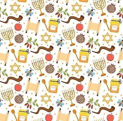 EPS 해외이미지 열매 백그라운드 패턴 일러스트 초 사람없음 점 꿀벌 사과 두루마리 나팔 촛대 석류 꿀단지 다윗의별 양피지 허니디퍼 해외일러스트 식물 악기 무늬 과일 도구 수학 벌_곤충 파일형식 벡터 이미지허브