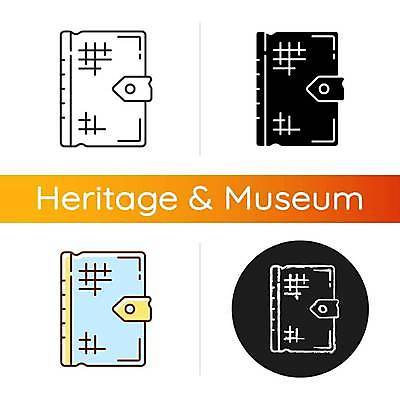 EPS 해외이미지 일러스트 유물 사람없음 책 골동품 플랫 고서 해외일러스트 전통 파일형식 벡터 이미지허브