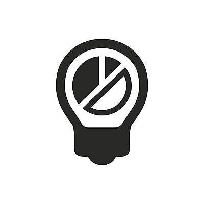 EPS 해외이미지 일러스트 비즈니스 전구 아이디어 사람없음 원그래프 해외일러스트 컨셉 그래프 파일형식 벡터 이미지허브