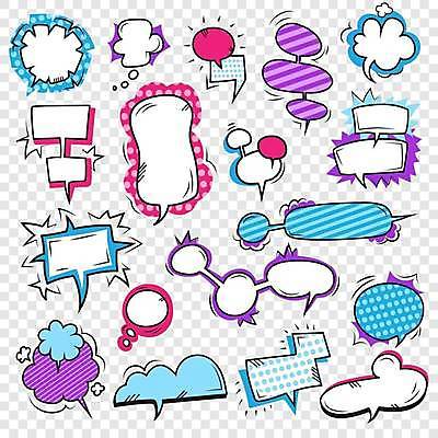 EPS 해외이미지 디자인 말풍선 일러스트 사람없음 공백 다양 만화 팝아트 코믹 카툰스타일 팝 해외일러스트 다수 그림 파일형식 벡터 이미지허브