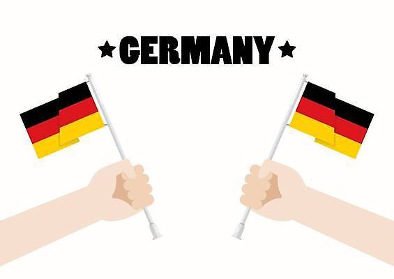 EPS 해외이미지 템플릿 손 디자인 배너 유럽 물결 백그라운드 컨셉 일러스트 독일 들기 빨간색 세계 글로벌 노란색 검은색 축하 깃발 잡기 심볼 사인 봉 애국심 고립 공화국 전국 정부 정치 진짜 정확 해외일러스트 나라 컬러 모션 신체부위 파일형식 벡터 이미지허브