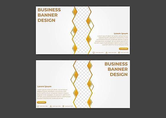 EPS 해외이미지 디자인 배너 가로배너 일러스트 사람없음 세트 노란색 마름모 해외일러스트 도형 컬러 가로 파일형식 벡터 이미지허브