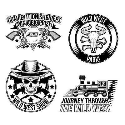 EPS 해외이미지 알파벳 백그라운드 일러스트 해골 흑백 타이포그라피 사람없음 머리 검은색 총 기차 흰색 말_동물 빈티지 카우보이 심볼 복고 서부 해외일러스트 문자 영어 무기 육상교통 컬러 컨셉 포유류 대중교통 뼈 촬영기법 신체부위 파일형식 벡터 이미지허브