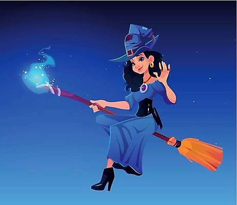 EPS 해외이미지 전신 캐릭터 드레스 여자 일러스트 한명 앉기 성인 파란색 할로윈 잡기 승차 야간 빗자루 마녀 손인사 마녀모자 성인여자한명만 해외일러스트 일러캐릭터 자연요소 모자_잡화 1 옷 컬러 모션 사람 인사 청소도구 여자한명만 성인여자만 파일형식 벡터 이미지허브