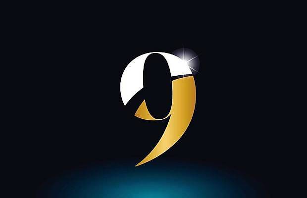 EPS 해외이미지 모양 템플릿 디자인 백그라운드 일러스트 회사 비즈니스 숫자 9 황금 심볼 신분 엘리먼트 활자 브랜딩 해외일러스트 문자 활자판 파일형식 벡터 이미지허브