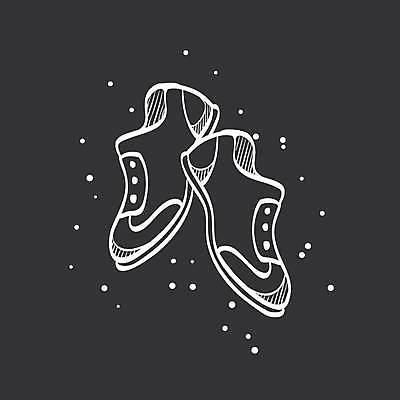 EPS 해외이미지 신발 일러스트 사람없음 검은색 흰색 해외일러스트 컬러 파일형식 벡터 이미지허브