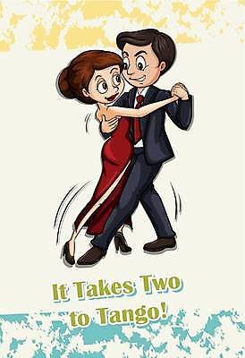 EPS 해외이미지 클립아트 커플 문장 백그라운드 일러스트 텍스트 미술 정장 그래픽 표현 비교 메시지 만화 그림 클립 속담 정중 탱고 표현성 해외일러스트 문자 옷 컨셉 관계 문화예술 춤 파일형식 벡터 이미지허브