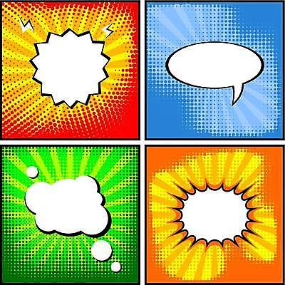 EPS 해외이미지 디자인 말풍선 일러스트 프레임 미술 사람없음 세트 공백 표현 레이아웃 팝아트 코믹 카툰스타일 구성 엘리먼트 효과 해외일러스트 문화예술 그림 파일형식 벡터 이미지허브