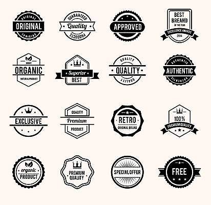 EPS 해외이미지 별 리본 잎 일러스트 왕관 사람없음 세트 라벨 원형 심플 육각형 해외일러스트 자연요소 도형 식물 프레임 파일형식 벡터 이미지허브