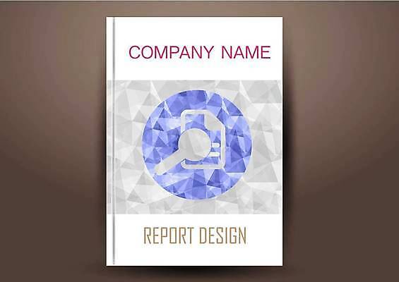 EPS 해외이미지 표지디자인 표지 북커버 일러스트 비즈니스 돋보기 사람없음 책 원형 문서 폴리곤 표지샘플 해외일러스트 도형 파일형식 벡터 이미지허브