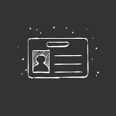 EPS 해외이미지 일러스트 사람없음 검은색 흰색 신분증 해외일러스트 컬러 증명서 파일형식 벡터 이미지허브