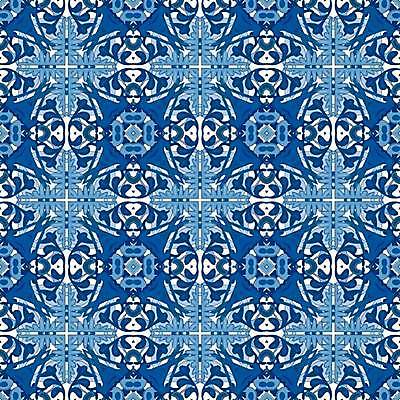EPS 해외이미지 전통 디자인 패턴 일러스트 벽지 추상 장식 파란색 흰색 포르투갈 타일 묘사 정사각형 모자이크 스페인어 아라베스크 엘리먼트 반복 해외일러스트 도형 유럽 컬러 무늬 파일형식 벡터 이미지허브