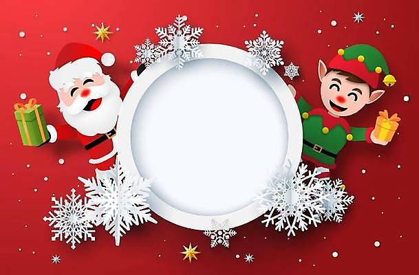 EPS 해외이미지 크리스마스 겨울 일러스트 사람없음 산타클로스 눈 페이퍼아트 산타캐릭터 해외일러스트 일러캐릭터 자연요소 캐릭터 계절 기념일 날씨 파일형식 벡터 이미지허브