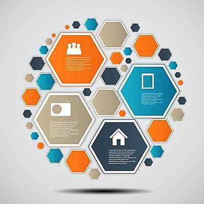 EPS 해외이미지 디자인 일러스트 비즈니스 모바일 사람모양 사람없음 파란색 태블릿 카메라 주황색 자료 인포그래픽 회색 정보 육각형 집모양 해외일러스트 모양 도형 컬러 전자제품 스마트기기 파일형식 벡터 이미지허브