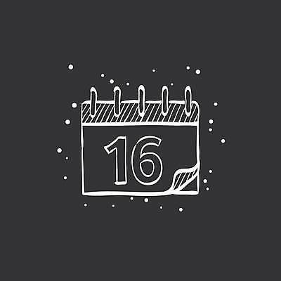 EPS 해외이미지 일러스트 사람없음 검은색 달력 흰색 날짜 해외일러스트 컬러 파일형식 벡터 이미지허브