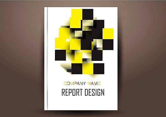 EPS 해외이미지 표지디자인 표지 북커버 일러스트 비즈니스 추상 사람없음 책 노란색 사각형 검은색 표지샘플 해외일러스트 도형 컬러 무늬 파일형식 벡터 이미지허브
