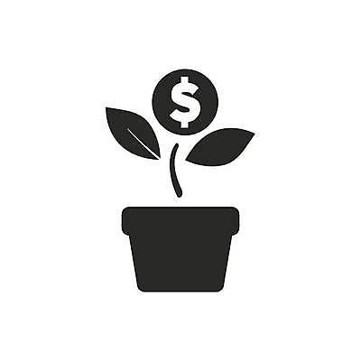 EPS 해외이미지 식물 화분 잎 일러스트 비즈니스 사람없음 달러 성장 투자 수익 해외일러스트 돈 경제 파일형식 벡터 이미지허브