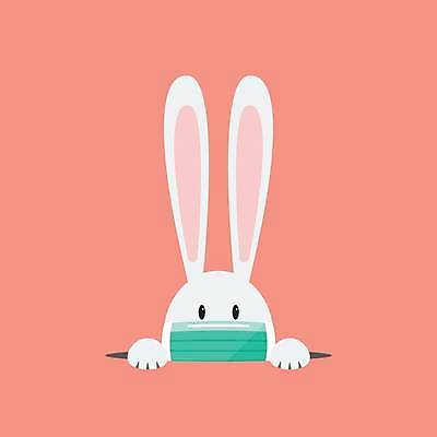 EPS 해외이미지 한마리 일러스트 마스크 사람없음 토끼 코로나바이러스 감염예방 나오기 델타변이바이러스 오미크론 해외일러스트 1 포유류 모션 반려동물 바이러스 사회이슈 예방 감염 파일형식 벡터 이미지허브