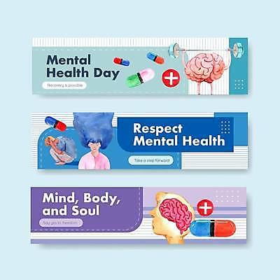 EPS 해외이미지 전신 템플릿 배너 여자 기념일 남자 가로배너 일러스트 들기 상반신 성인 두명 파란색 알약 눈감음 보라색 역기 얼굴모양 뇌 웅크림 우울감 우울증 회복 성인만 배너세트 정신건강 해외일러스트 모양 감정 얼굴 컬러 컨셉 모션 건강 사람 이벤트 가로 세트 약 질병 파일형식 벡터 이미지허브