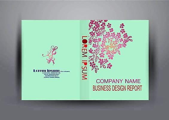 EPS 해외이미지 표지디자인 표지 꽃 잎 북커버 일러스트 비즈니스 사람없음 책 민트색 책등 표지샘플 해외일러스트 식물 컬러 파일형식 벡터 이미지허브