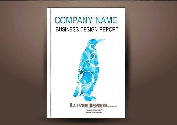 EPS 해외이미지 표지디자인 표지 하늘색 북커버 일러스트 비즈니스 추상 사람없음 책 펭귄 표지샘플 해외일러스트 무늬 조류 파란색 파일형식 벡터 이미지허브