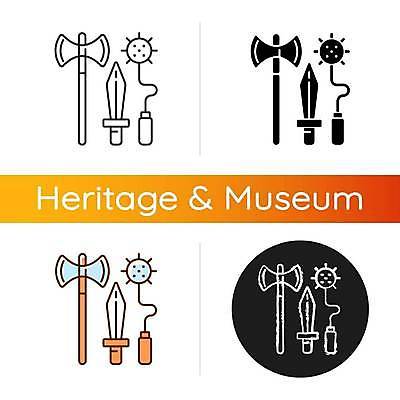 EPS 해외이미지 무기 일러스트 유물 사람없음 플랫 칼 박물관 도끼 양날도끼 해외일러스트 전통 파일형식 벡터 이미지허브