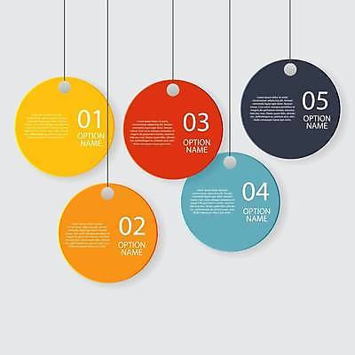 EPS 해외이미지 디자인 일러스트 비즈니스 매달리기 사람없음 꼬리표 자료 인포그래픽 정보 원형 레이아웃 순서 목차 해외일러스트 도형 모션 라벨 파일형식 벡터 이미지허브