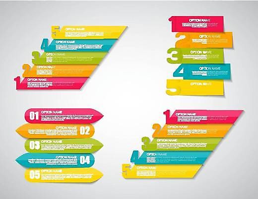 EPS 해외이미지 디자인 일러스트 비즈니스 사람없음 빨간색 파란색 세트 숫자 노란색 자료 인포그래픽 다양 정보 목차 해외일러스트 문자 컬러 다수 파일형식 벡터 이미지허브