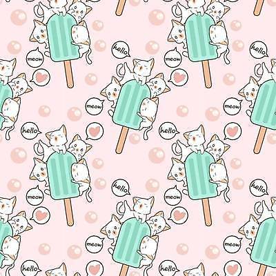 EPS 해외이미지 분홍색 동물캐릭터 말풍선 패턴 여러마리 일러스트 매달리기 사람없음 귀여움 고양이 패턴백그라운드 하트 달콤 먹기 막대아이스크림 붙이기 해외일러스트 일러캐릭터 모양 동물 캐릭터 컬러 다수 백그라운드 컨셉 무늬 포유류 모션 아이스크림 반려동물 맛 파일형식 벡터 이미지허브