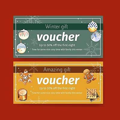 EPS 해외이미지 영어 일러스트 초 타이포그라피 사람없음 초록색 노란색 눈송이 티켓 상품권 와플 진저맨 허니디퍼 진저쿠키 오너먼트 해외일러스트 문자 컬러 크리스마스장식 디저트 눈_날씨 쿠키 도구 파일형식 벡터 이미지허브