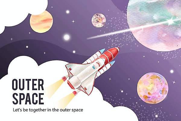 EPS 해외이미지 포스터 일러스트 우주 행성 로켓 우주선 공학 해외일러스트 교육 파일형식 벡터 이미지허브