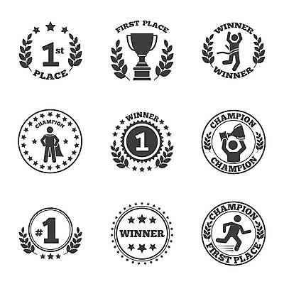 EPS 해외이미지 별 일러스트 성공 사람모양 사람없음 세트 달리기 라벨 우승 최고 원형 망토 트로피 심볼 우승자 해외일러스트 자연요소 모양 도형 컨셉 모션 프레임 상_우승 파일형식 벡터 이미지허브