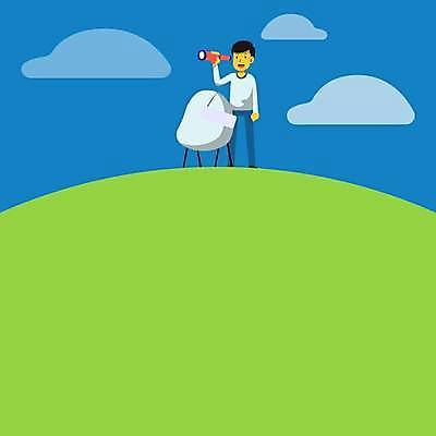 EPS 해외이미지 남자 백그라운드 의자 일러스트 프레임 한명 들기 성인 망원경 언덕 구름모양 성인남자한명만 카피스페이스 해외일러스트 모양 1 가구 모션 사람 공백 남자한명만 성인남자만 파일형식 벡터 구름_자연 이미지허브