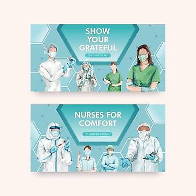 EPS 해외이미지 여자 남자 하늘색 일러스트 의료기기 병원 들기 여러명 상반신 성인 팔짱 간호사 의사 수술복 육각형 수술용마스크 성인만 해외일러스트 도형 다수 의학 모션 마스크 사람 파란색 의료진 가운 파일형식 벡터 이미지허브