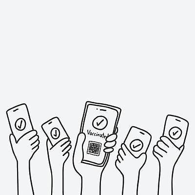 EPS 해외이미지 손 디자인 일러스트 들기 신체부위 스마트폰 체크표시 QR코드 백신 예방접종 코로나바이러스 백신여권 백신접종 델타변이바이러스 백신인센티브 오미크론 해외일러스트 의학 모션 사람 핸드폰 스마트기기 바이러스 확인 접종 파일형식 벡터 혜택 이미지허브