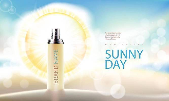 EPS 해외이미지 일러스트 사람없음 빛 태양 뷰티 맑음 화장품 보케 스킨케어 미스트 해외일러스트 자연요소 날씨 파일형식 벡터 이미지허브