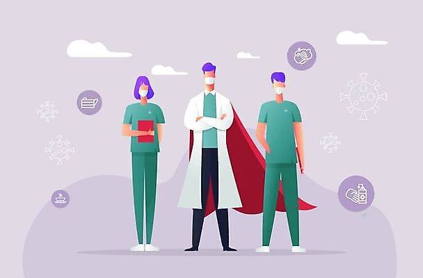 EPS 해외이미지 직업 캐릭터 디자인 배너 유니폼 일러스트 건강 병원 가면 사람 치료 약 간호사 의사 작업 그룹 플랫 바이러스 질병 위험 만화 감염 외과 고립 돌봄 백신 위생관리 전염병 헬프 해외일러스트 일러캐릭터 옷 컨셉 의학 모션 관리 의료진 도움 파일형식 벡터 이미지허브